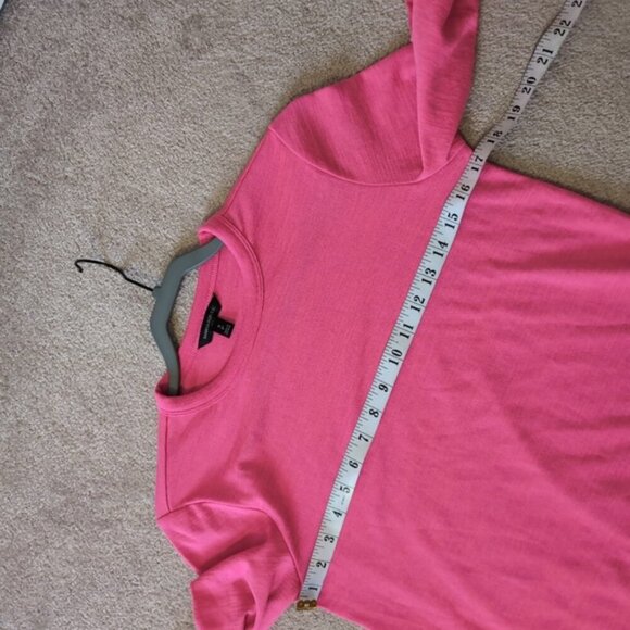 Banana Republic Heathered Barbie Pink Knit Lounge Crew Neck Top S - Picture 7 of 9